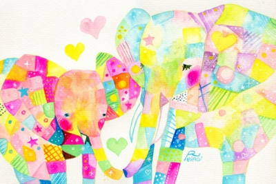 佐藤玲奈　ぞうの親子